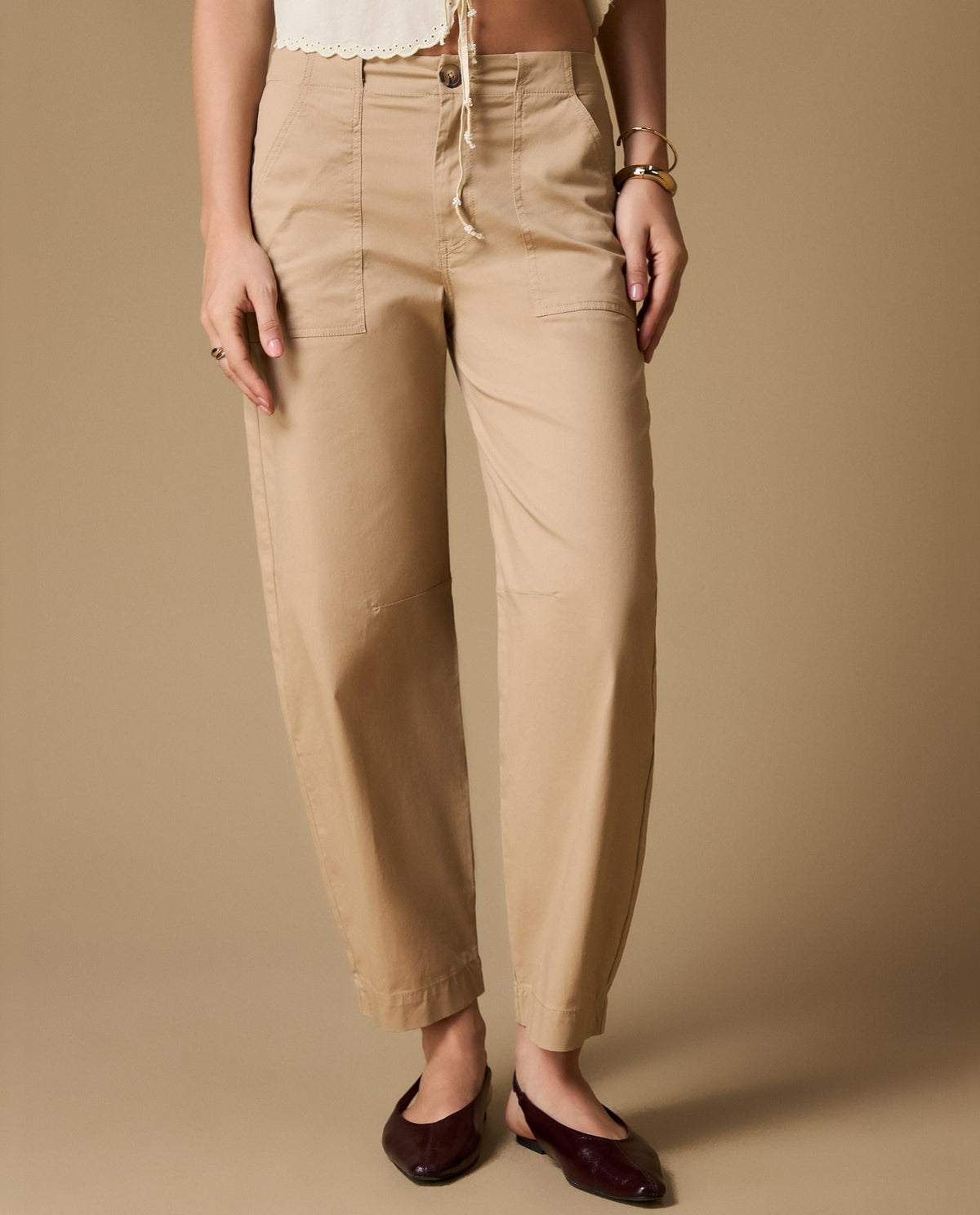 Pantalón recto tiro medio - Beige 34_639H002_BEI161315_3