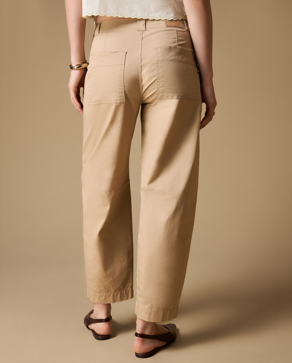 Pantalón recto tiro medio - Beige 34_639H002_BEI161315_5