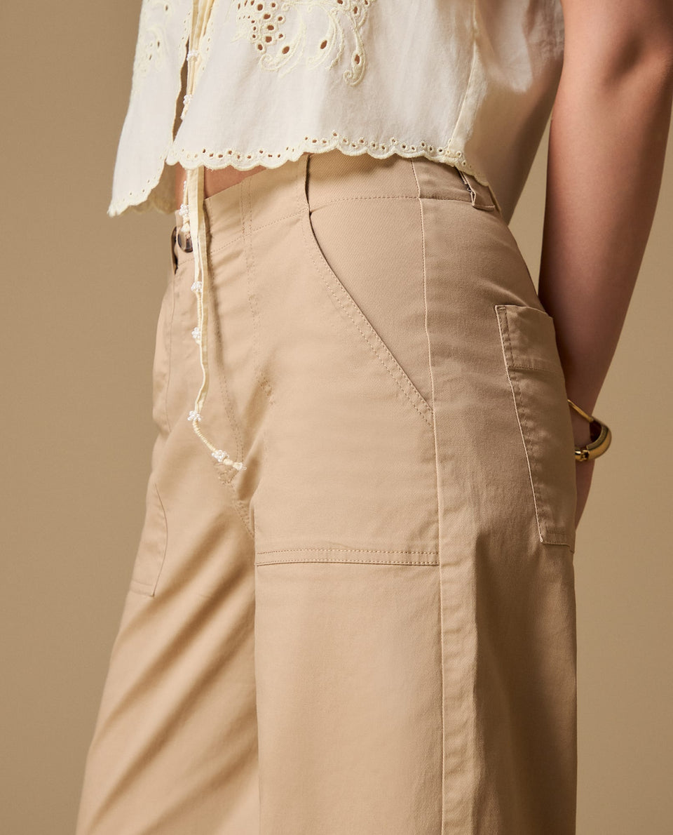 Pantalón recto tiro medio - Beige 34_639H002_BEI161315_6