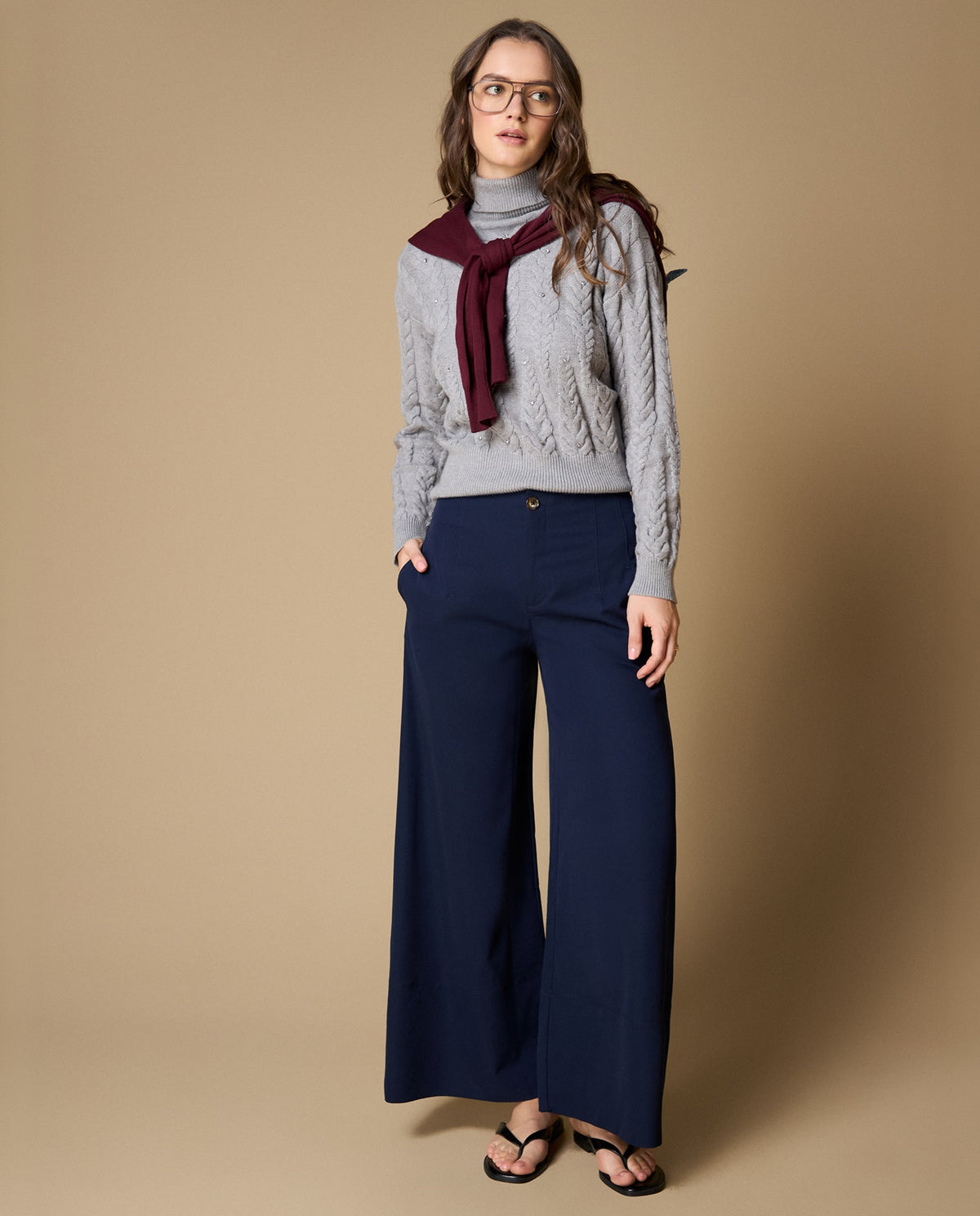 Pantalón wide leg tiro alto - Azul 34_639H005_AZU193921_0