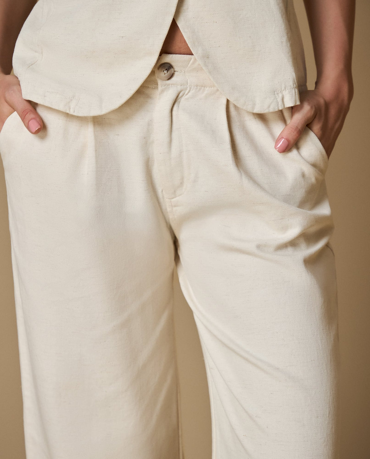 Pantalón barrel fit tiro alto - Crudo 34_639H008_CRU114201_0