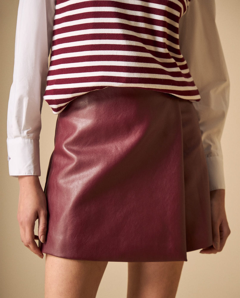 Falda midi tejida con silueta recta - Rojo 34_641H200_ROJ191617_3
