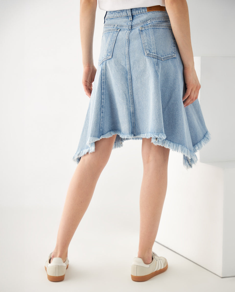 Falda corta en denim para mujer - Azul 34_642F003_AZU114604_4