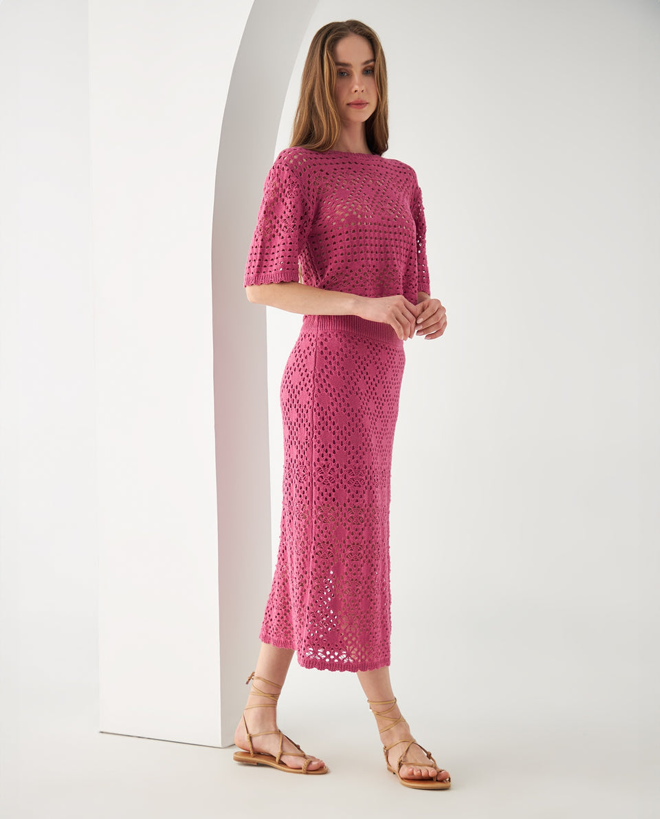 Falda midi para mujer - Rosa 34_642F200_ROS152214_6