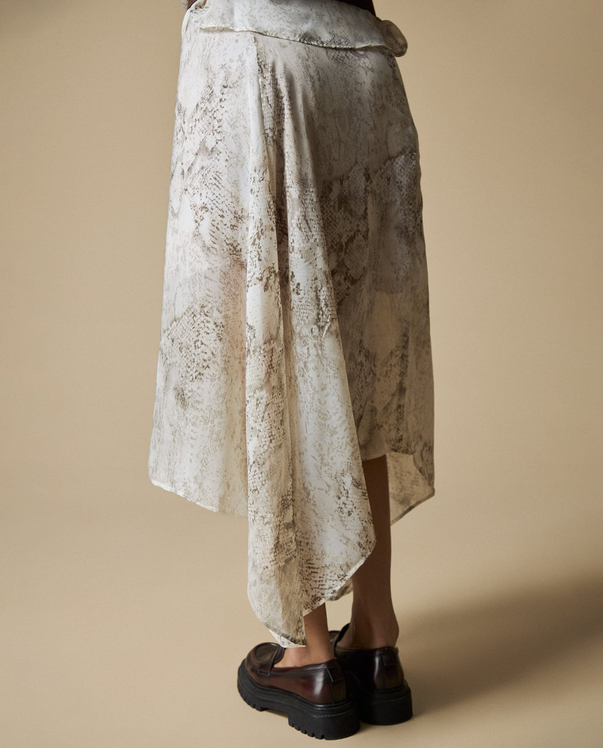 Falda larga animal print - Beige 34_643H003_BEI151307_4