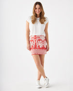 Falda tejida para mujer - Rojo
