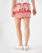 Falda tejida para mujer - Rojo