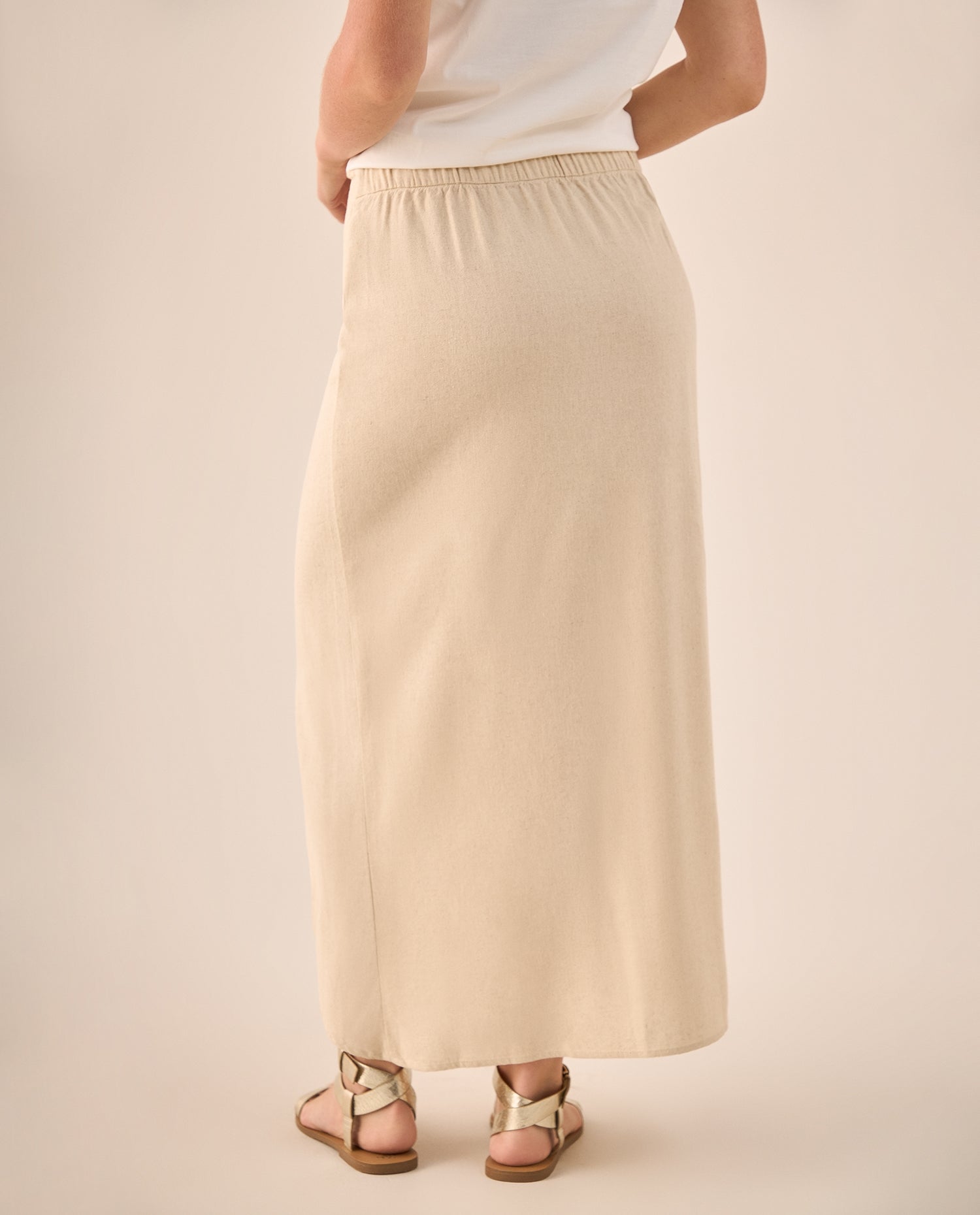 Falda Midi Wrap con Amarre Lateral - Blanco