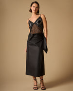 Falda Wrap Negra con Cintura Elástica - Negro