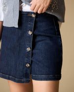 Shorts tiro alto algodón elástico - Azul 34_659H001_AZU193933_0