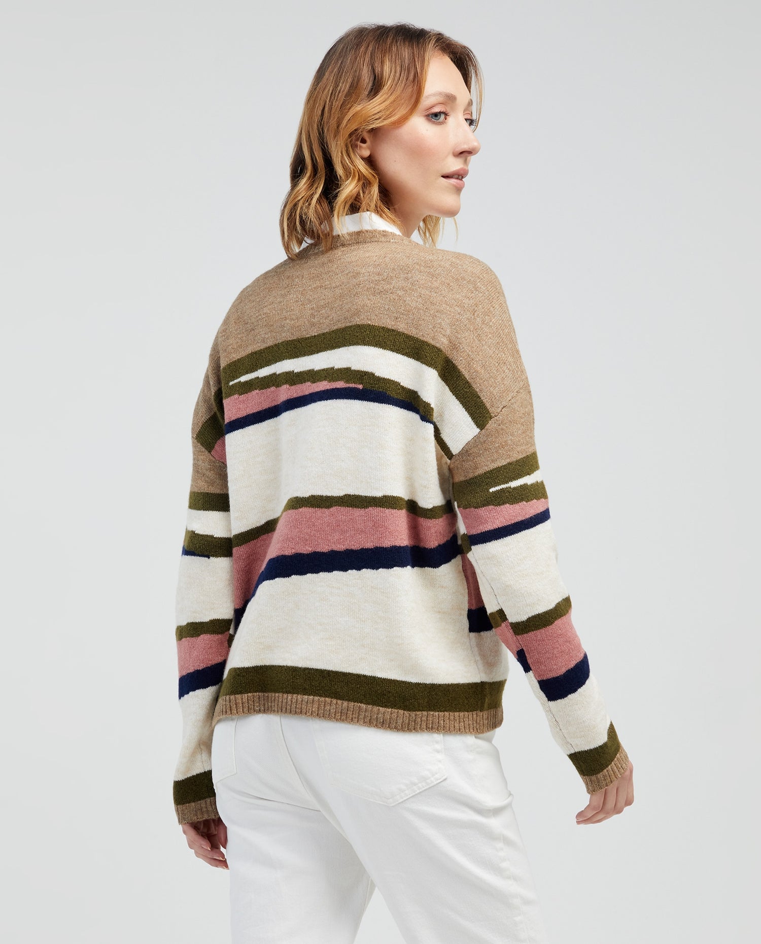 Buzo cuello redondo para mujer - Crudo