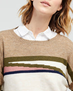 Buzo cuello redondo para mujer - Crudo