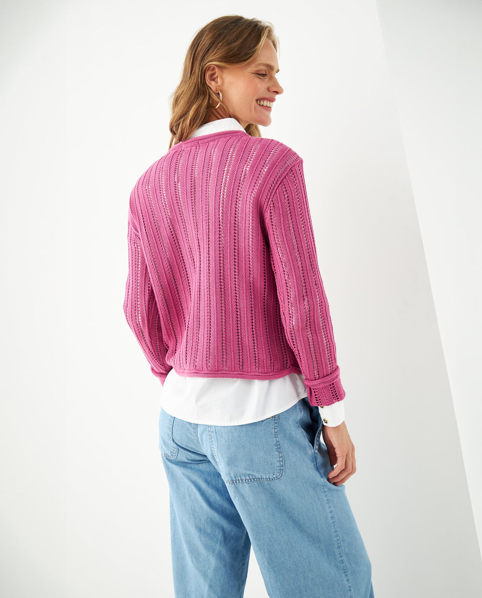 Buzo tejido de cuello redondo para mujer - Rosa 34_661F104_ROS162126_5