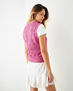 Chaleco tejido para mujer - Rosa