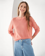 Buzo tejido clásico para mujer - Rosa