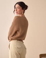 Buzo tejido cerrado para mujer - Café 34_661G212_CAF151213_4