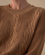 Buzo tejido cerrado para mujer - Café 34_661G212_CAF151213_5