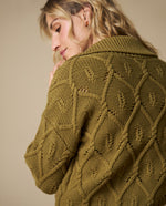 Suéter tejido cuello tortuga - Verde