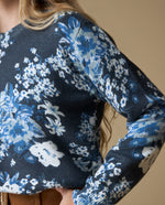 Suéter tejido cuello redondo - Azul