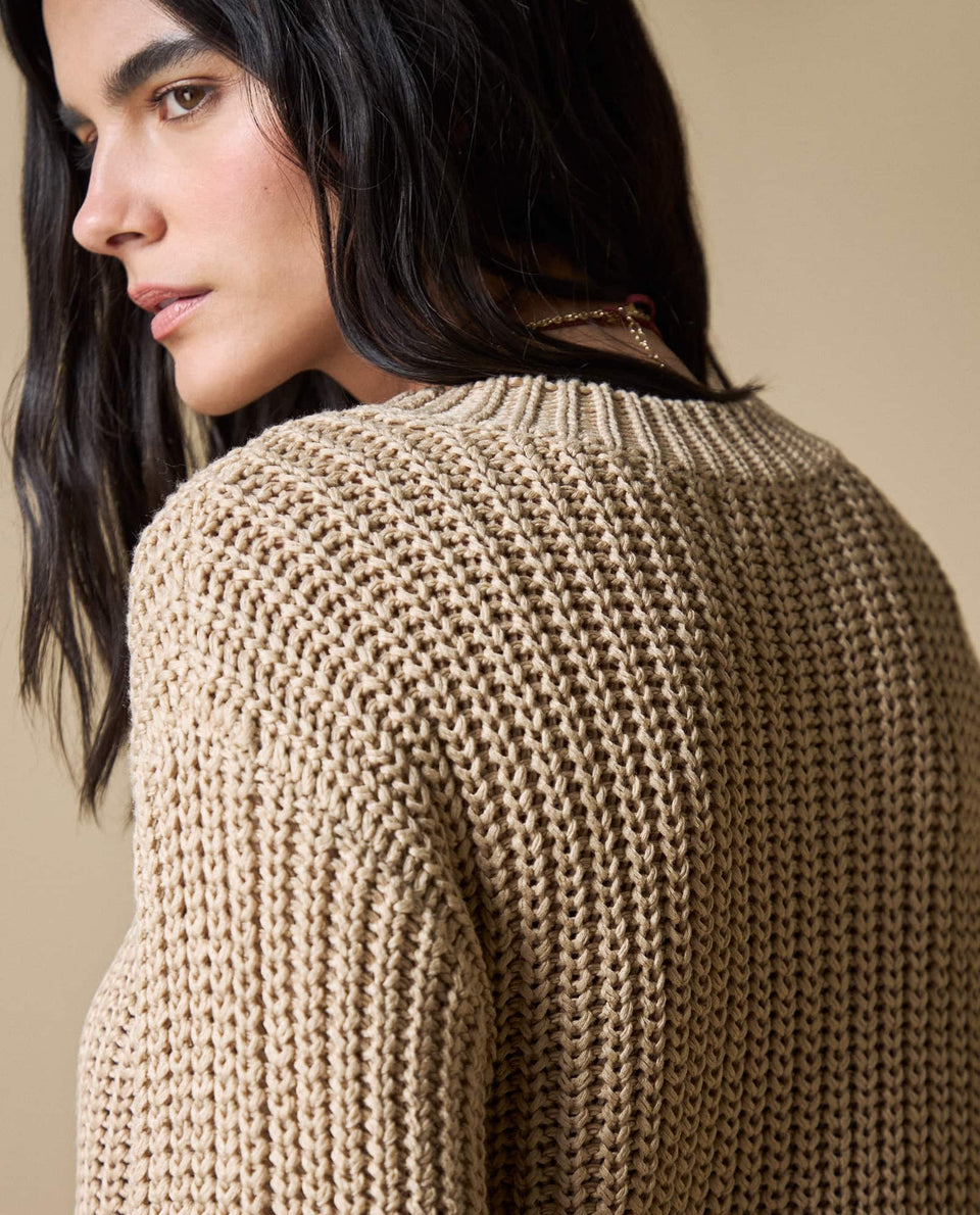 Suéter Tejido Cuello Redondo - Beige 34_663H218_BEI151307_7