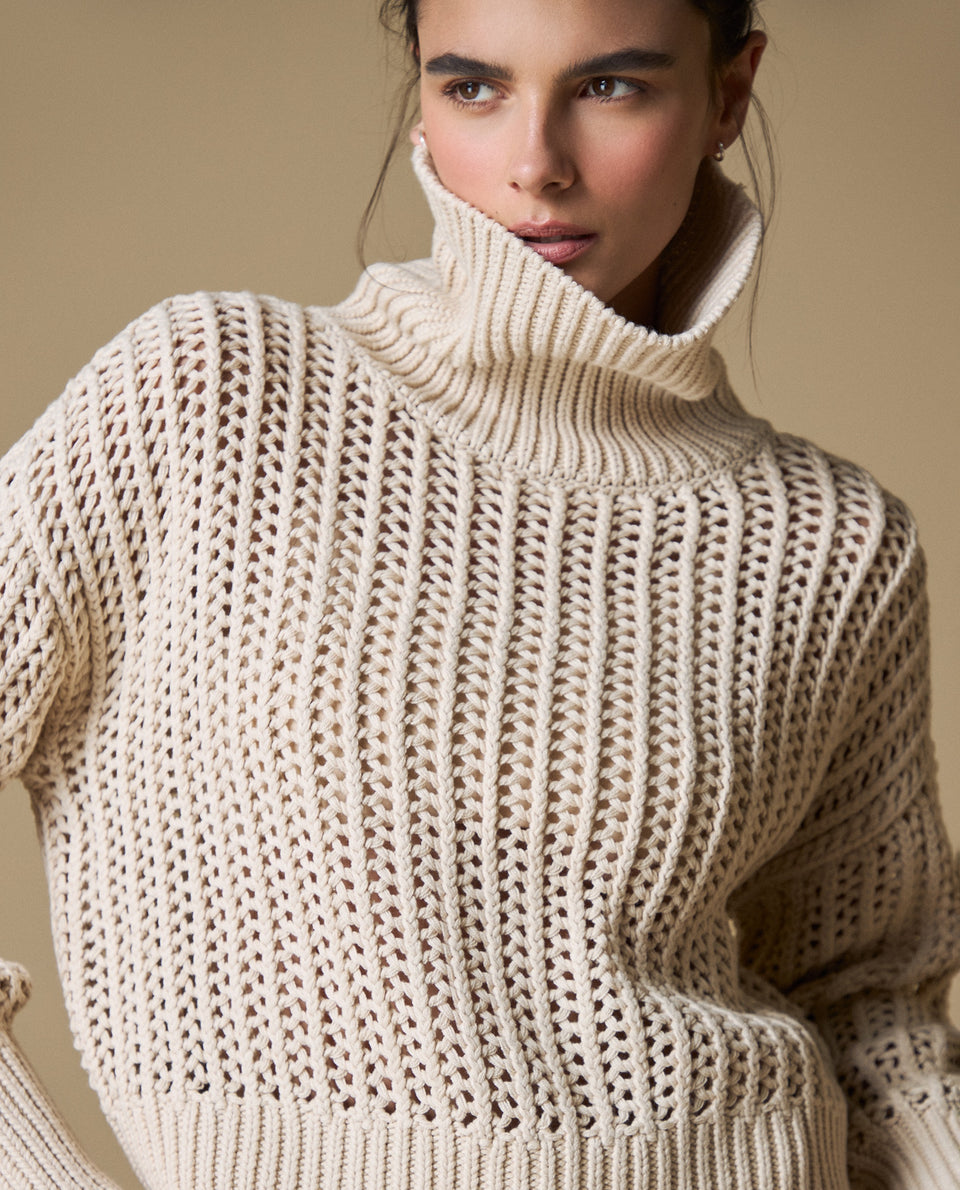 Suéter tejido cuello redondo - Beige 34_663H223_BEI171022_3