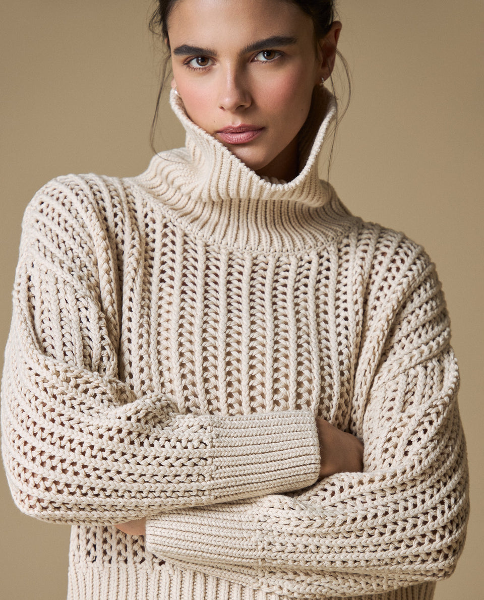 Suéter tejido cuello redondo - Beige 34_663H223_BEI171022_5