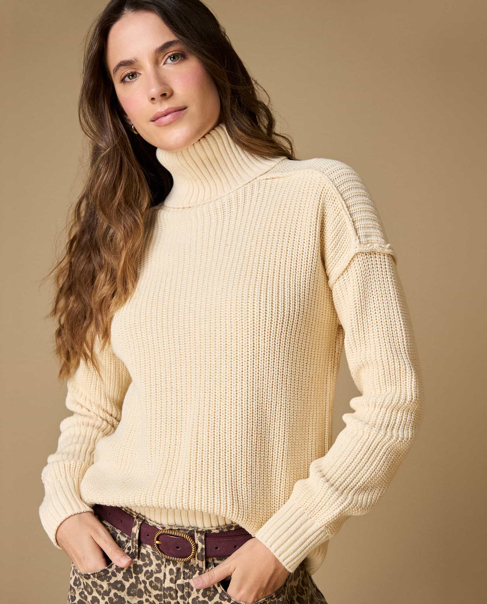 Suéter tejido cuello alto mujer - Amarillo 34_663H246_AMA120712_3