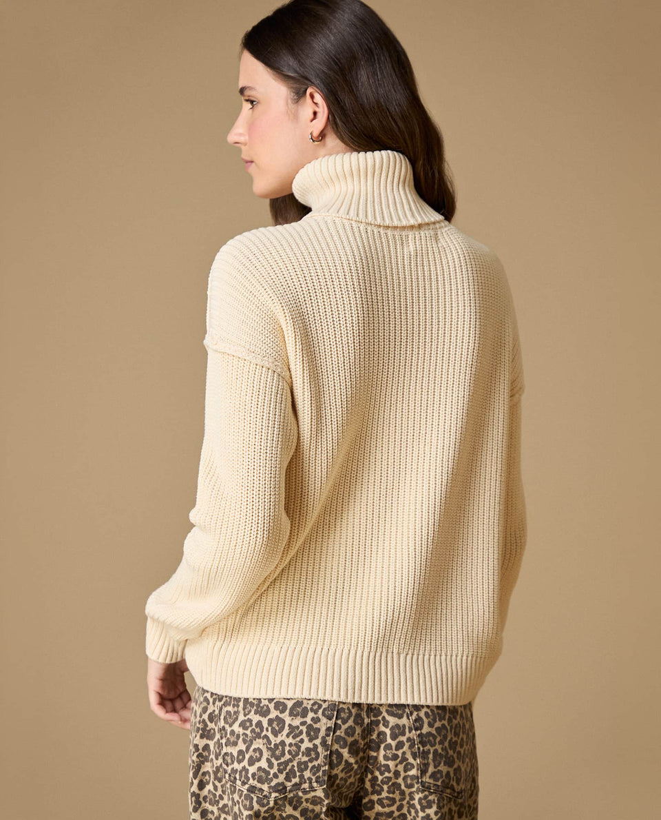 Suéter tejido cuello alto mujer - Amarillo 34_663H246_AMA120712_5