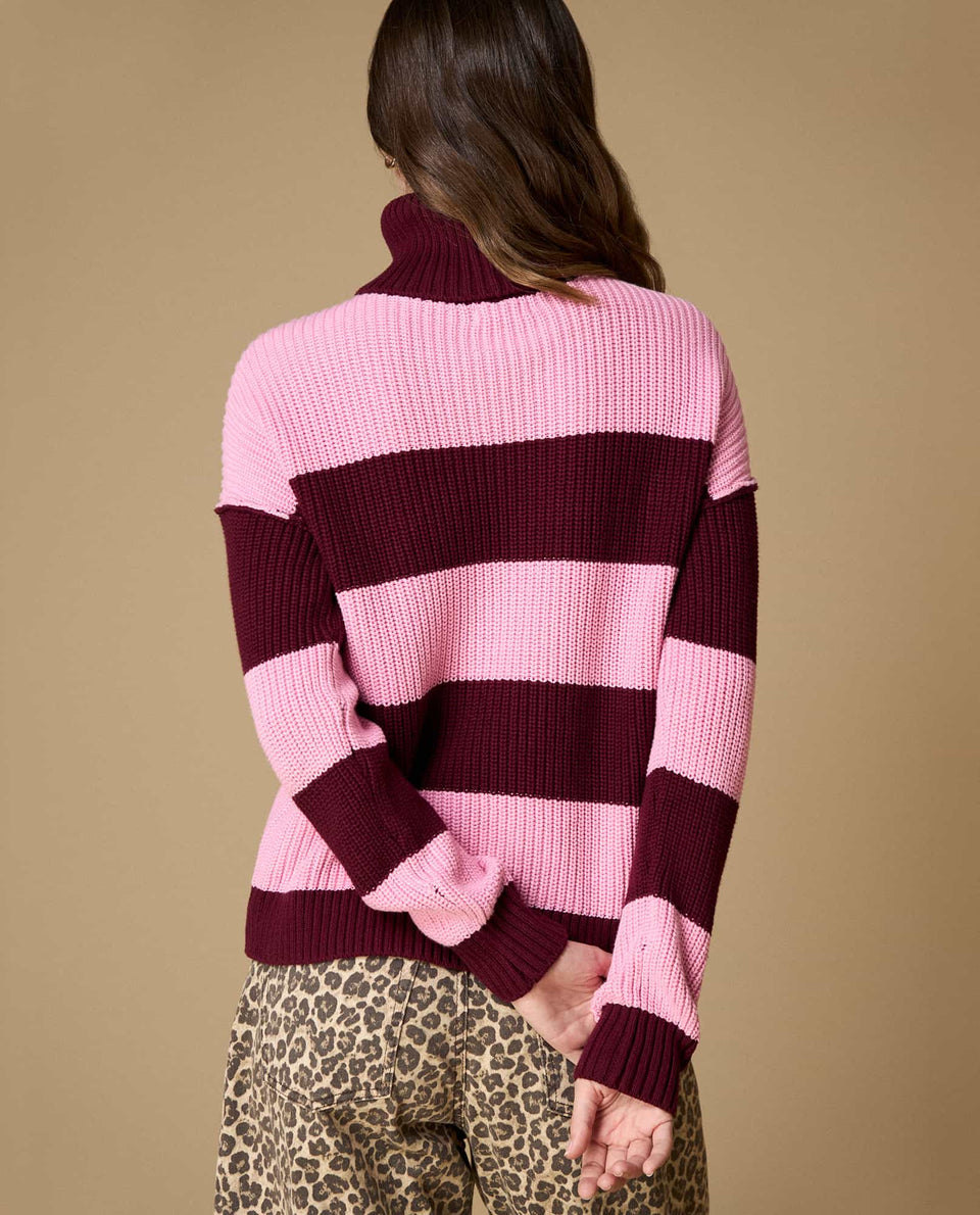 Suéter tejido cuello alto mujer - Rosa 34_663H246_ROS142311_4