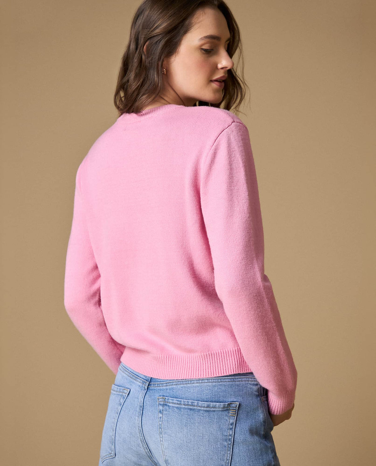 Suéter tejido cuello redondo - Rosa 34_663H247_ROS142311_4