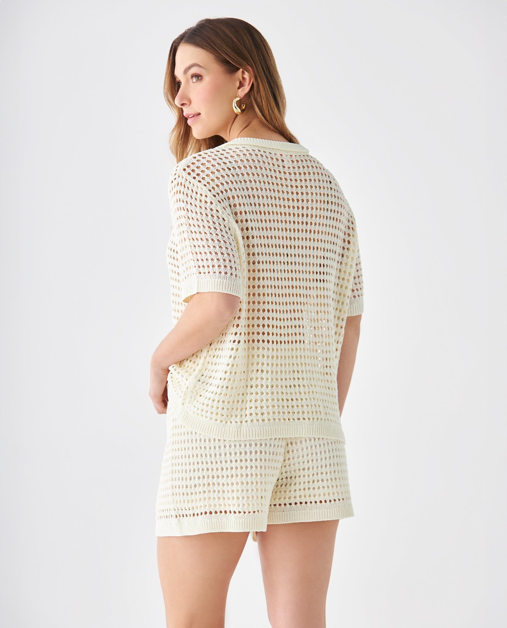 Camisa de tejido amplio para mujer - Crudo 34_669F200_CRU111001_4