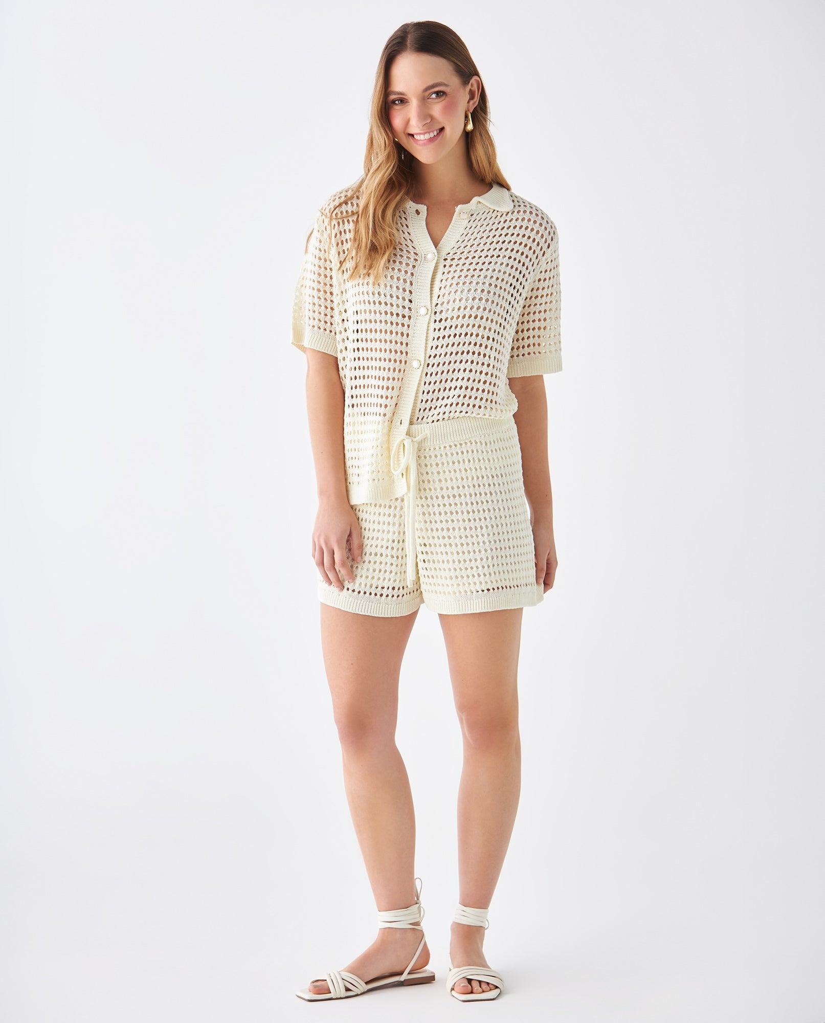 Camisa de tejido amplio para mujer - Crudo 34_669F200_CRU111001_5