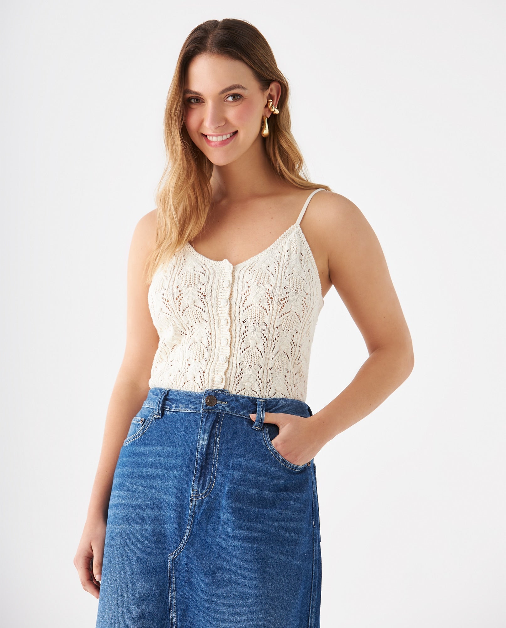 Camisa tejida para mujer - Crudo 34_669F207_CRU111001_0