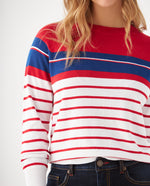 Suéter con diseño a rayas para mujer - Crudo