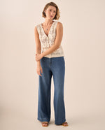 Camisa Tejida Calada Crudo - Crudo