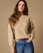 Suéter tejido cuello redondo bordado - Beige 34_669H204_BEI161010_0