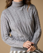 Suéter tejido cuello alto mujer - Gris 34_669H213_GRI171112_6