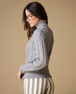 Suéter tejido cuello alto mujer - Gris 34_669H213_GRI171112_7