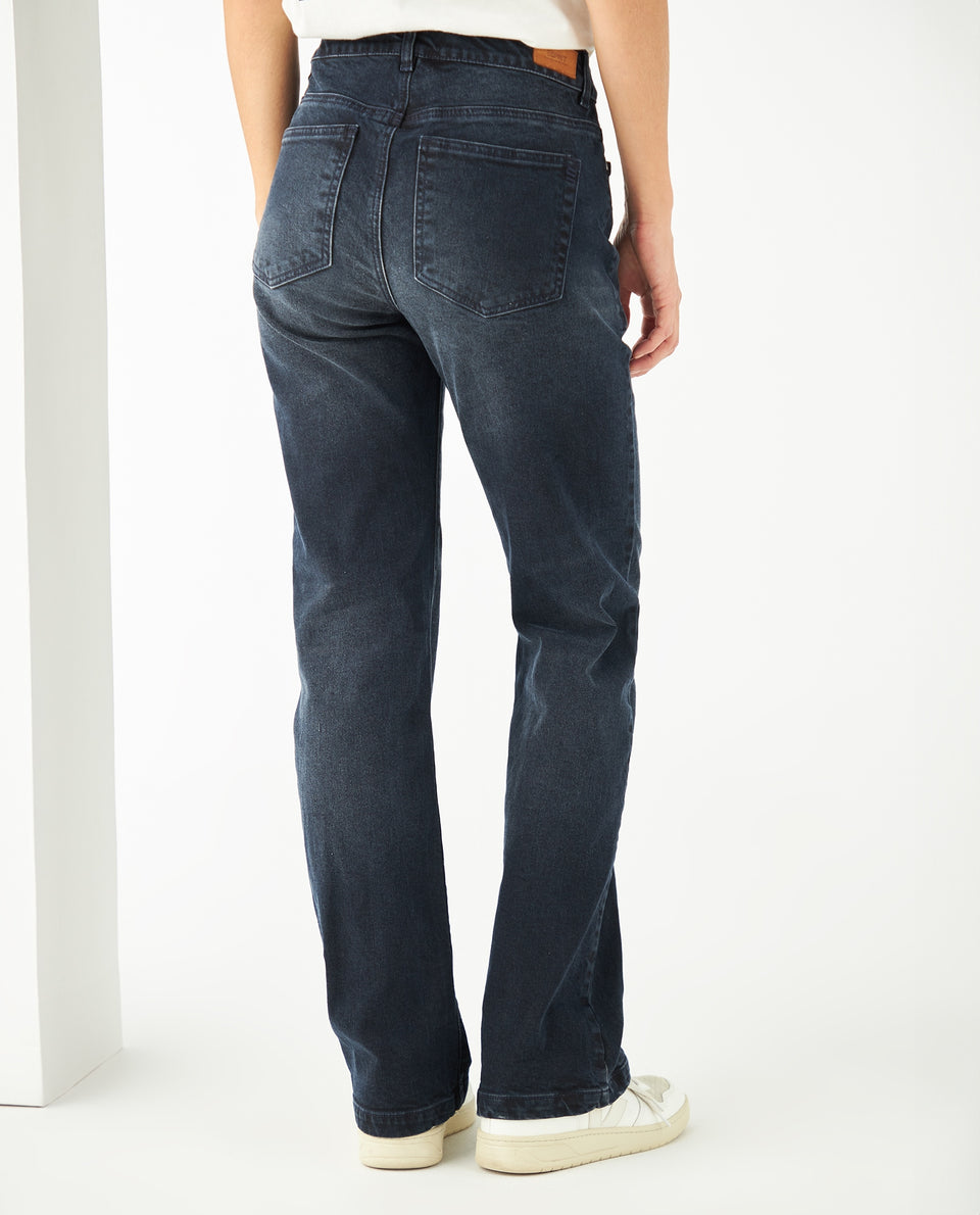 Jean Stright fit cuatro bolsillos para mujer - Azul 34_671F004_AZU193933_6