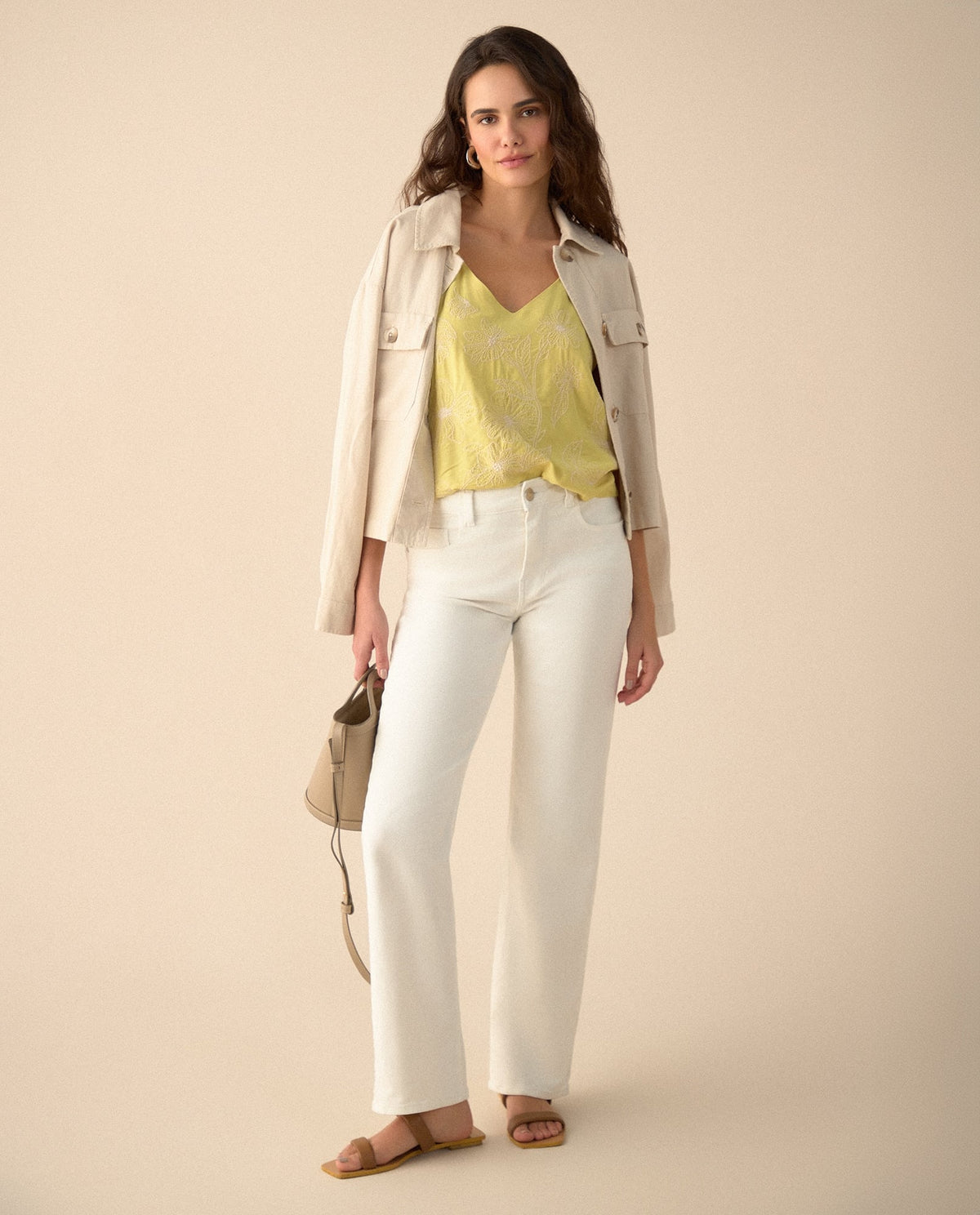 Jean Straight cinco bolsillos para mujer - Crudo 34_671G003_CRU110602_0