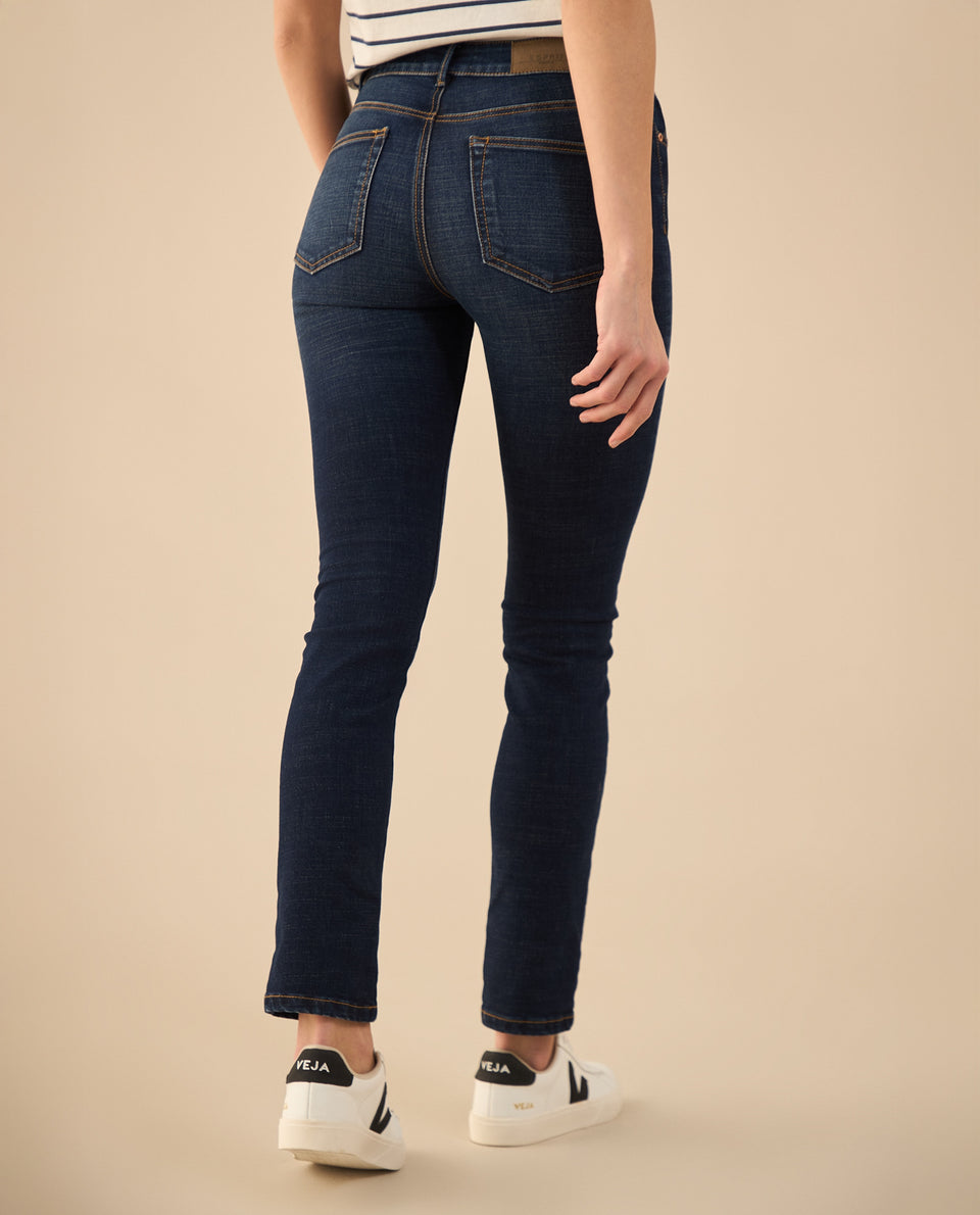 Jean Skinny de tono oscuro para mujer - Azul 34_671G006_AZU193933_4