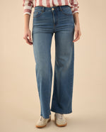 Jean Wide Leg tono medio para mujer - Azul