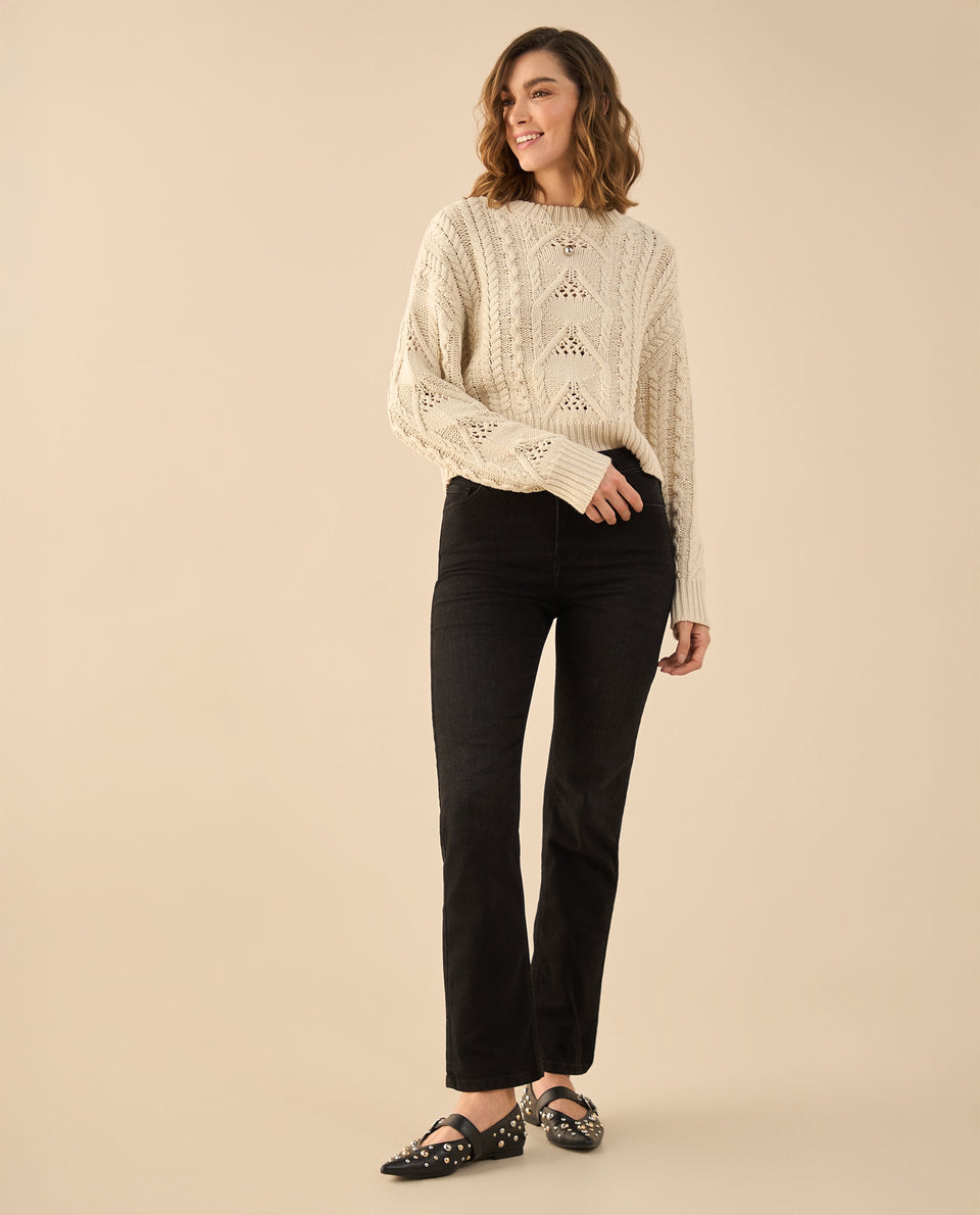 Jean Straight en black denim para mujer - Negro 34_671G014_NEG193909_7