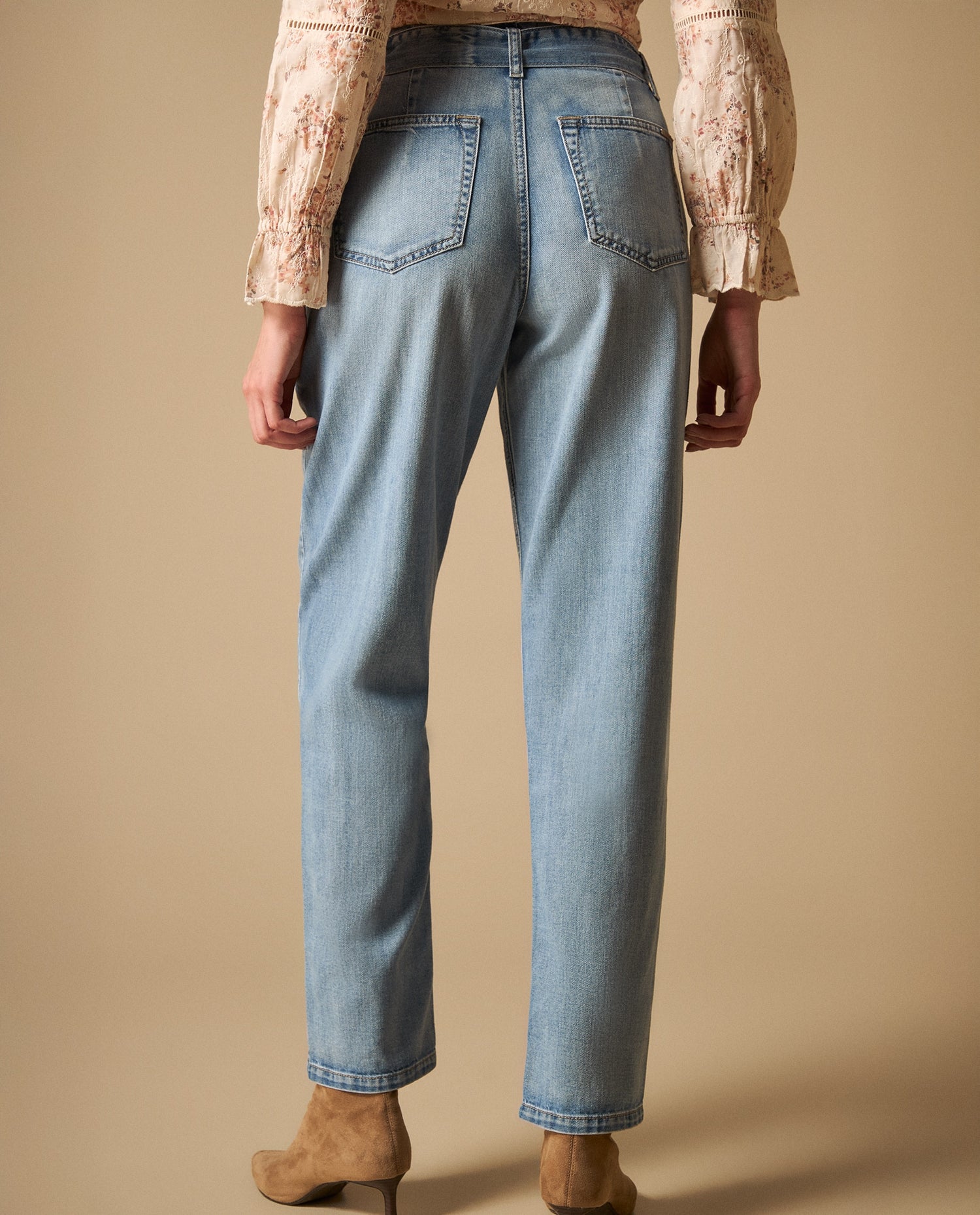 Jean trendy largo tobillero - Azul