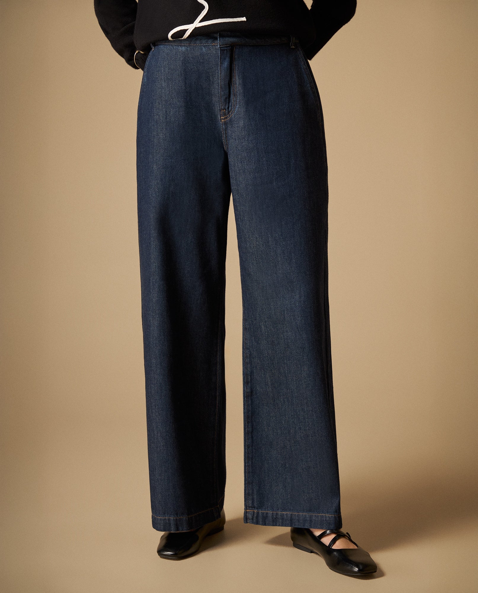 Pantalón chino de algodón liviano pierna amplia - Azul 34_671H004_AZU193924_3