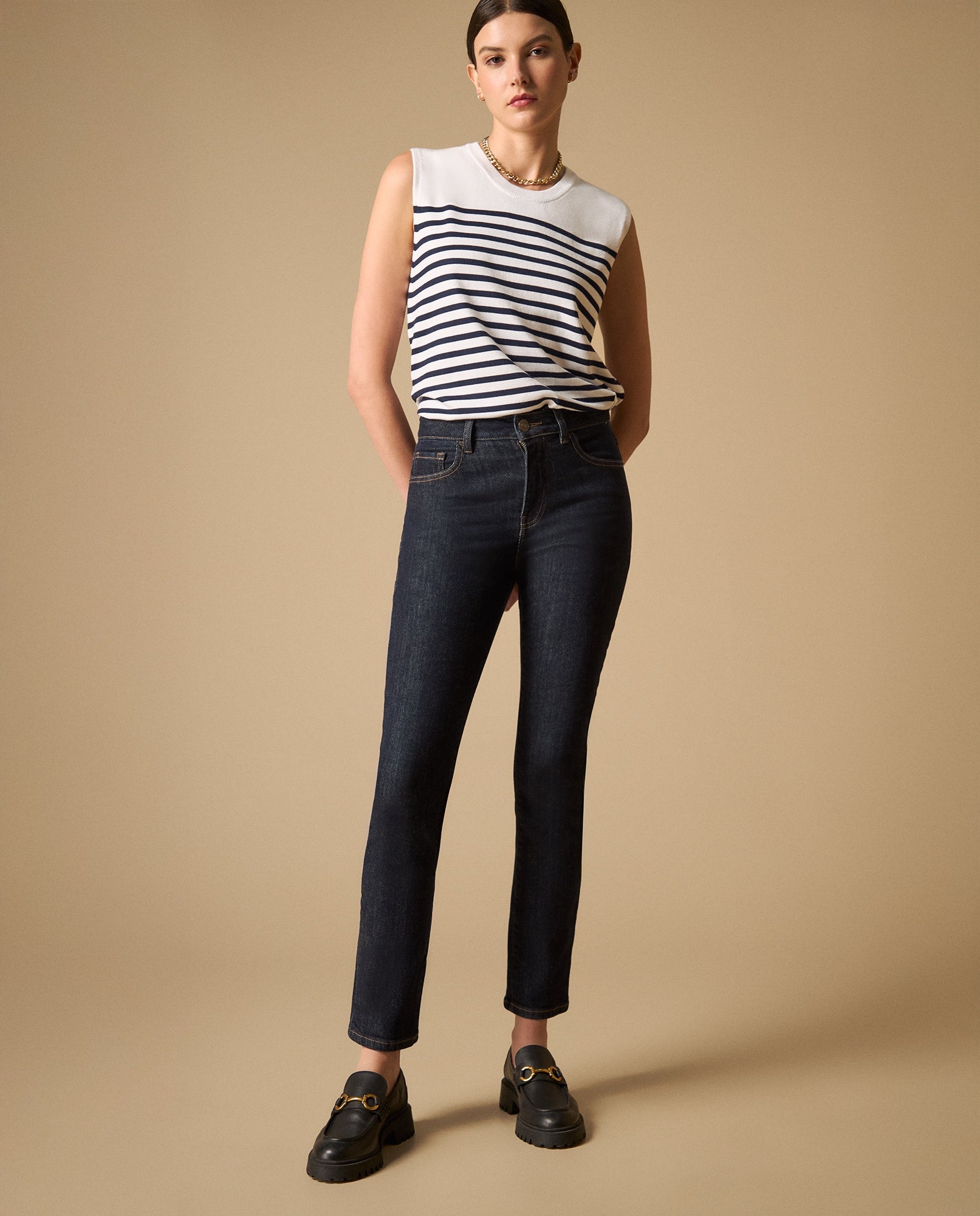 Jean slim con stretch largo regular - Azul 34_671H006_AZU193933_0