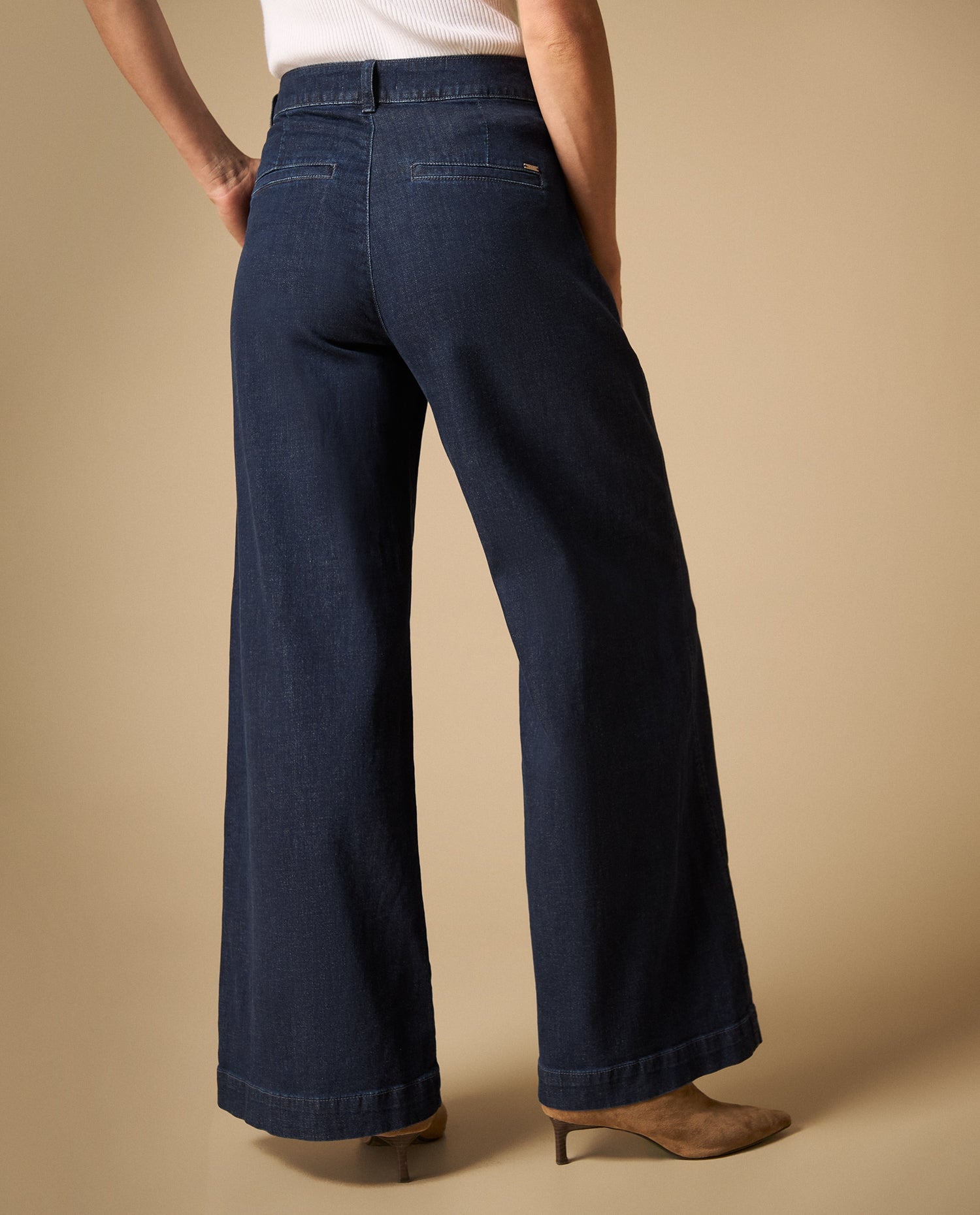 Jean wide leg denim liviano - Azul