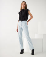 Jean Straight tono claro para mujer - Azul