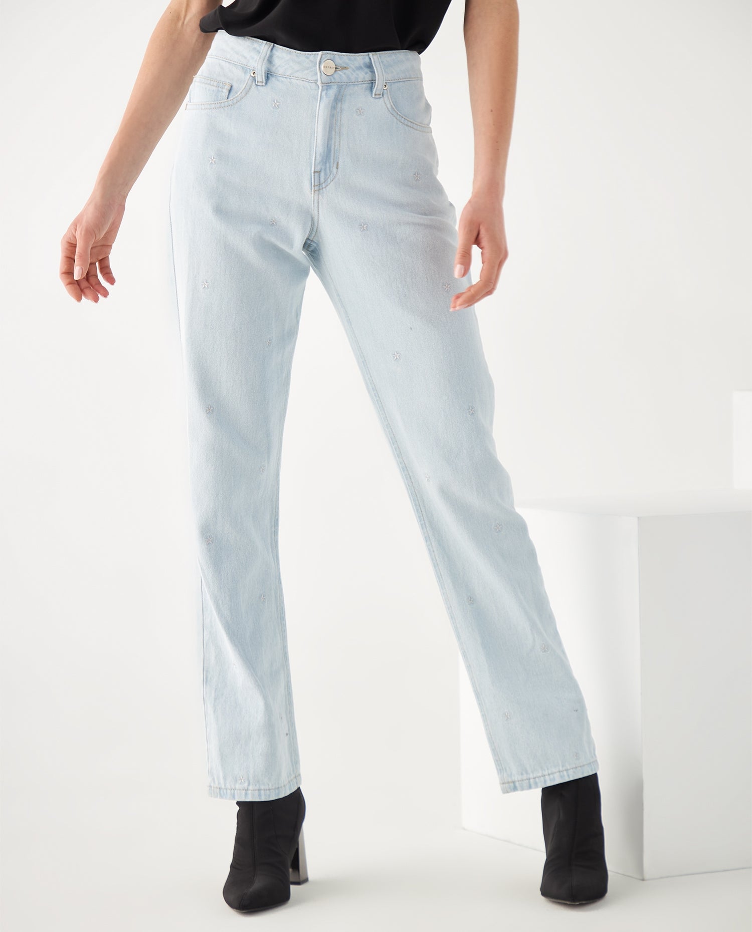 Jean Straight tono claro para mujer - Azul