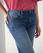 Jean Straight cinco bolsillos para mujer - Azul